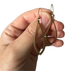 Handmade Brass Teardrop Earrings